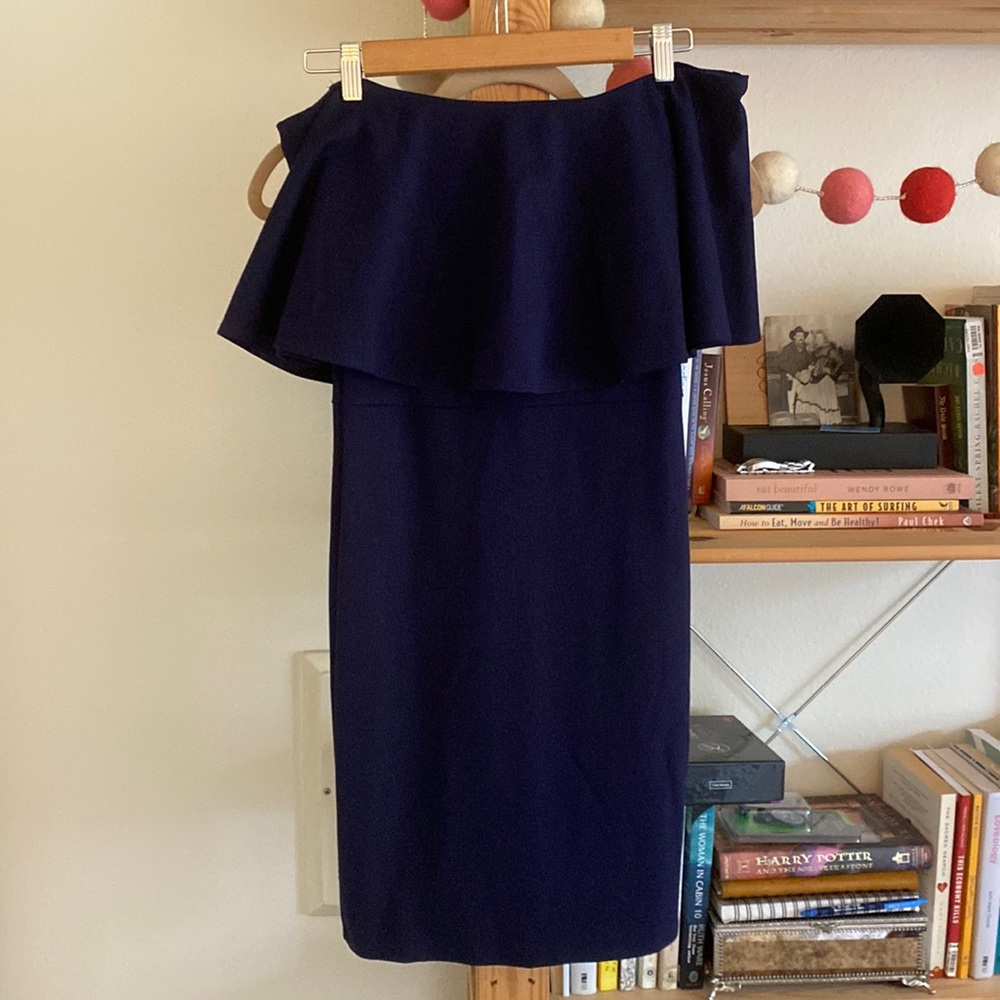 Strapless ruffle dress